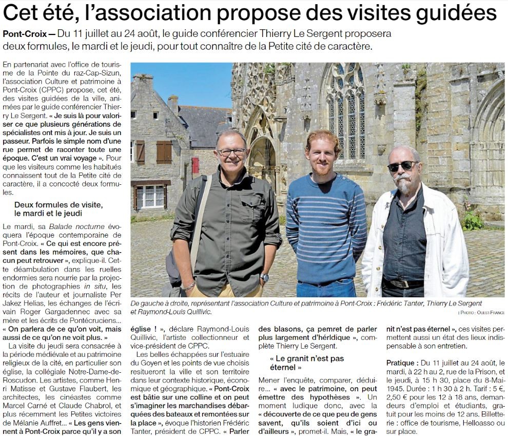 Article of pont croix ete 2023